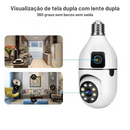 Câmera wifi 8mp 8x zoom lente dupla com vigilância interna e rastreamento humano, sem fio com áudio bidirecional  e cor visão noturna