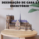 Peça Modelo 3D Quebra-cabeças de metal, Catedral de Notre Dame Paris DIY,  Kits de Construção Brinquedos para Adultos / Crianças