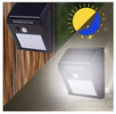 Luminária solar de led luz com sensor de presença e iluminação externa automática