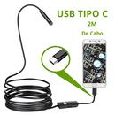 Câmera Endoscópica para Smartphone e PC 7.0mm usb tipo-c  com cabo de 2m flexível com 6 leds Ajustável