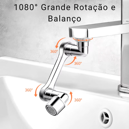 Extensor de torneira com rotação universal 1080 °