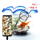 Câmera Endoscópica para Smartphone e PC 7.0mm usb tipo-c  com cabo de 2m flexível com 6 leds Ajustável