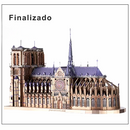 Peça Modelo 3D Quebra-cabeças de metal, Catedral de Notre Dame Paris DIY,  Kits de Construção Brinquedos para Adultos / Crianças