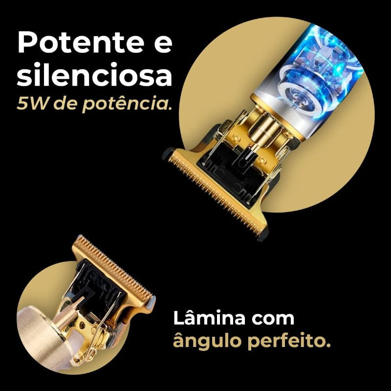Maquina Profissional Retro para Corte, Barba e Depilação - Pro 3 em 1 +BRINDE (4 Pentes de Distância Limitada)