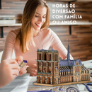 Peça Modelo 3D Quebra-cabeças de metal, Catedral de Notre Dame Paris DIY,  Kits de Construção Brinquedos para Adultos / Crianças