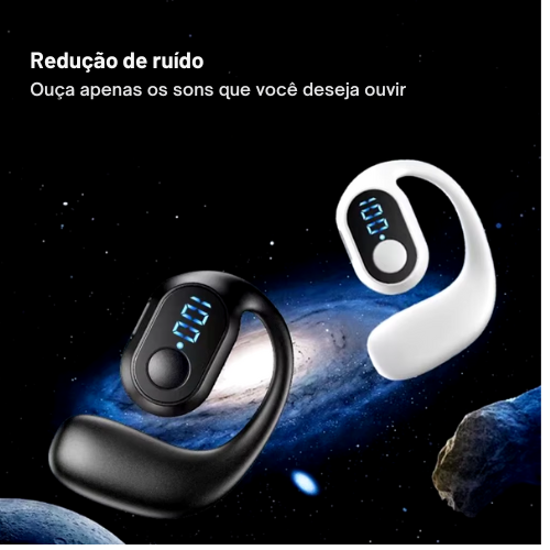 Bluetooth 5.3 fone de ouvido tws sem fio tipo gancho, estéreo, redução de ruído e à prova da água