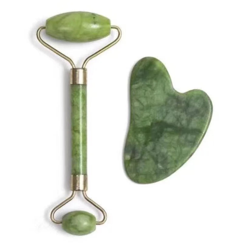 Placa de rolo Massageador de pedra de jade Gua Sha, Anti Ruga