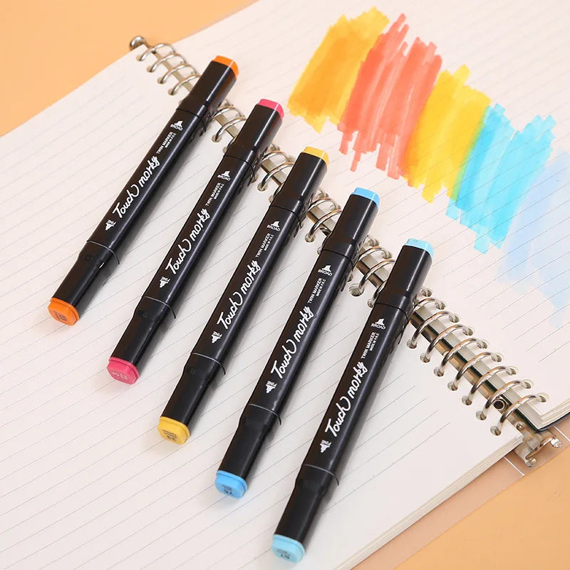 Conjunto de canetas marcadoras de 24 a 168 cores para desenho