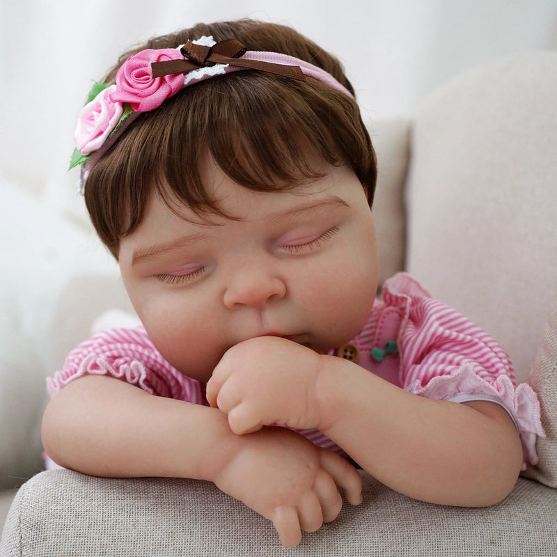 Bebê Reborn menina 48cm Ultra Realista 100% feito à mão de silicone