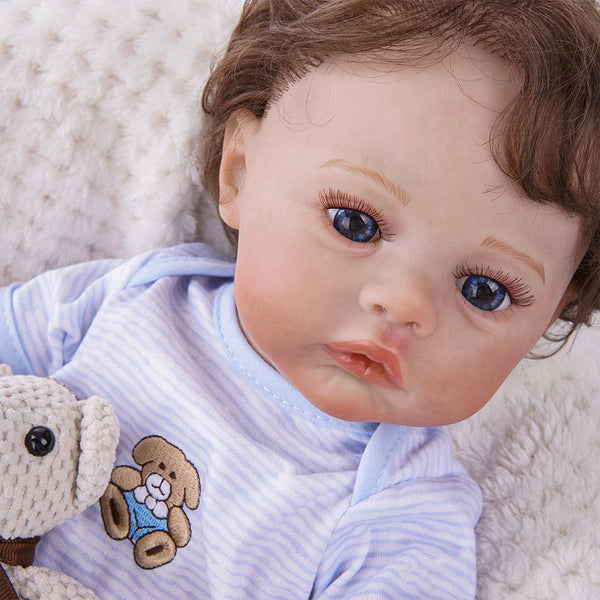 Bebê Reborn menino Ultra Realista 48 cm Corpo de 100% de Silicone