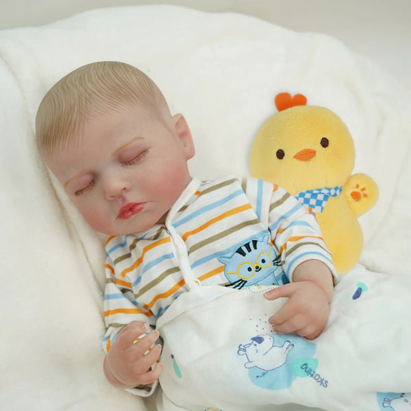 Bebê Reborn menino Ultra Realista 48 cm Corpo de Silicone