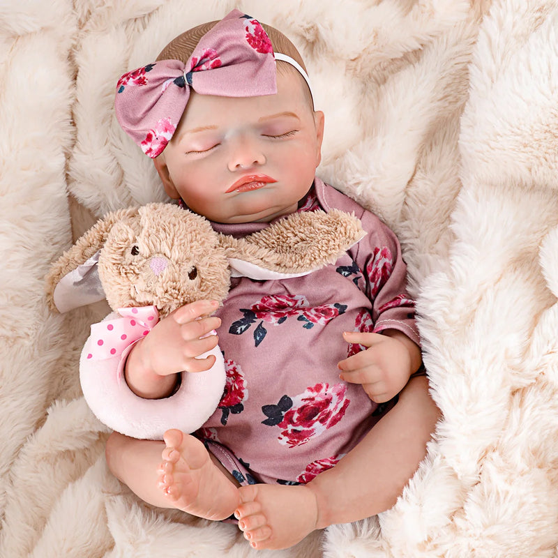 Bebê Reborn menina 48cm Ultra Realista 100% feito à mão de silicone