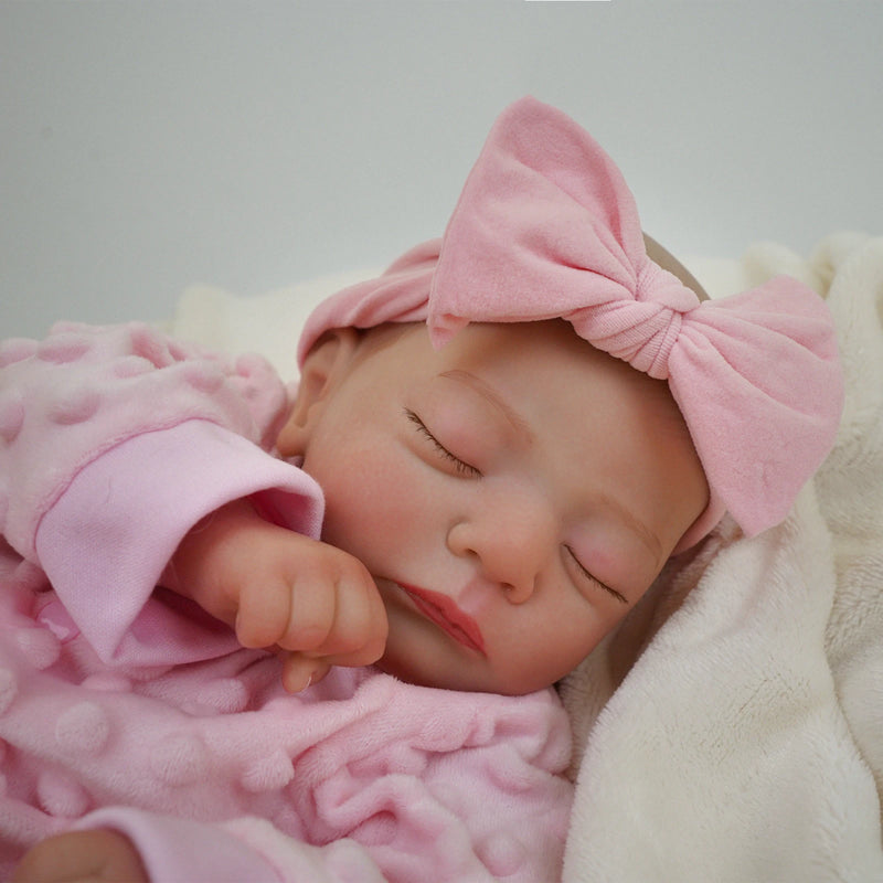 Bebê Reborn menina 48cm Ultra Realista 100% feito à mão de silicone