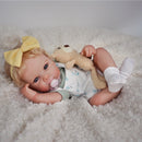 Bebê Reborn menina 48cm Ultra Realista 100% feito à mão, Pele de silicone Premium Super Macio