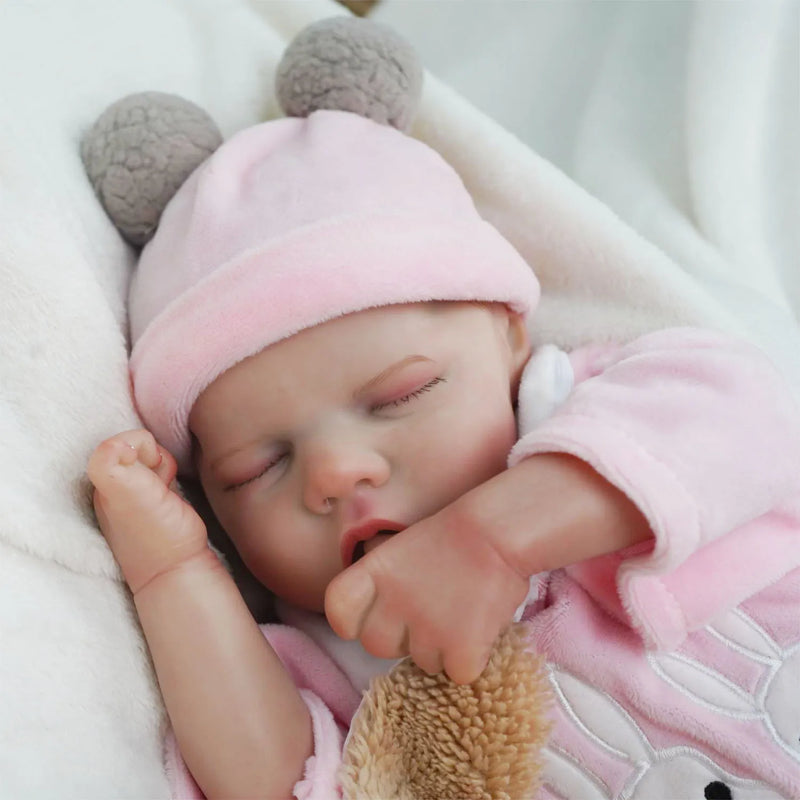 Bebê Reborn menina 48cm Ultra Realista 100% feito à mão de silicone