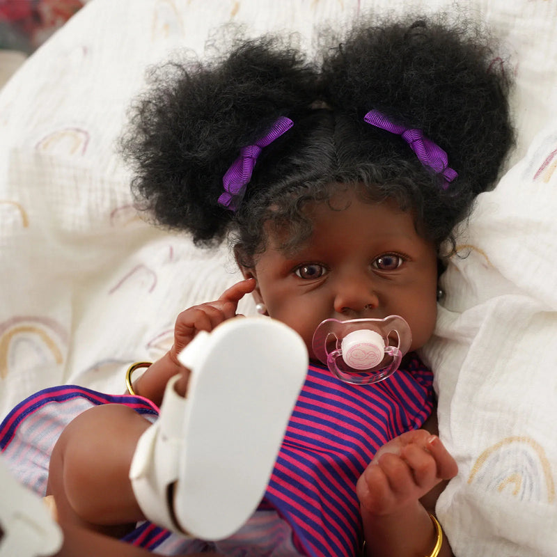Bebê Reborn menina 55cm Ultra Realista 100% feito à mão, Pele de silicone Premium Super Macio
