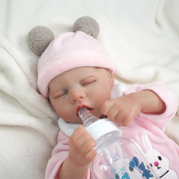 Bebê Reborn menina 48cm Ultra Realista 100% feito à mão de silicone