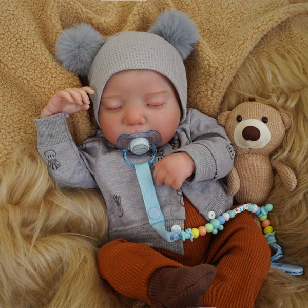 Bebê Reborn menino  Realista 48 cm Corpo de Silicone