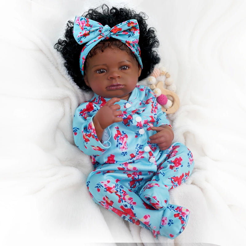 Bebê Reborn 55cm Ultra Realista 100% feito à mão, Pele de silicone Premium Super Macio