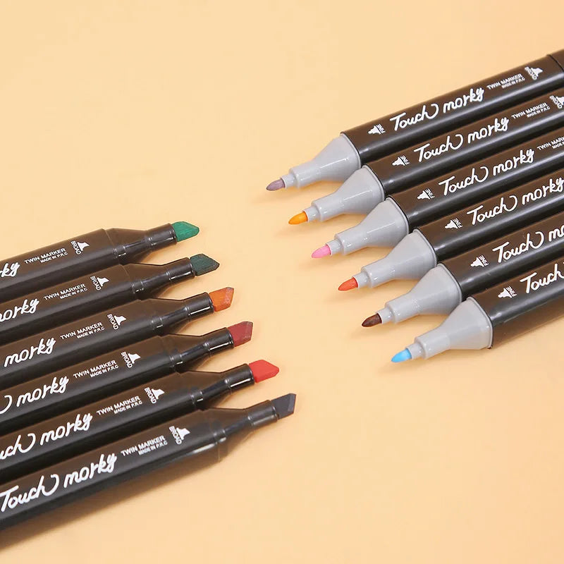 Conjunto de canetas marcadoras de 24 a 168 cores para desenho