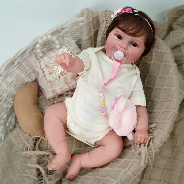 Bebê Reborn Realista 48cm Menina corpo de Silicone