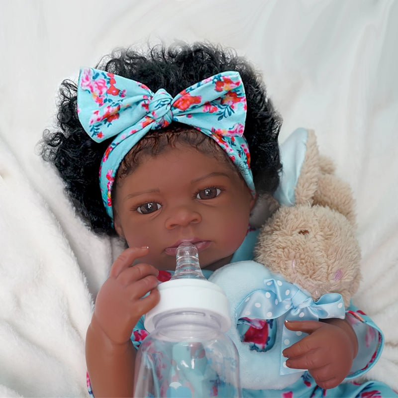 Bebê Reborn 55cm Ultra Realista 100% feito à mão, Pele de silicone Premium Super Macio