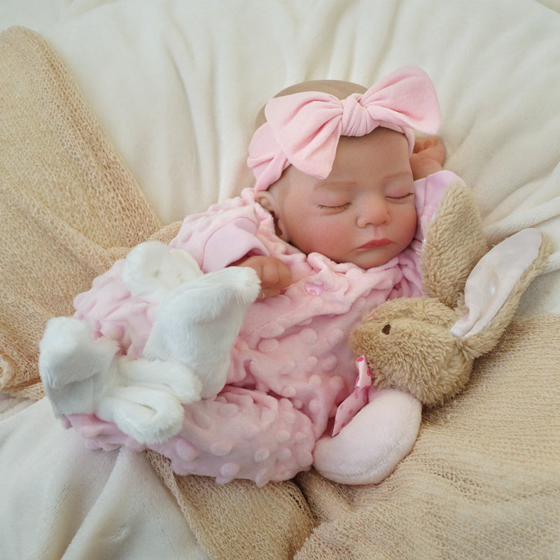 Bebê Reborn menina 48cm Ultra Realista 100% feito à mão de silicone