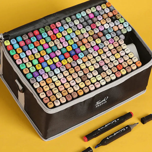 Conjunto de canetas marcadoras de 24 a 168 cores para desenho