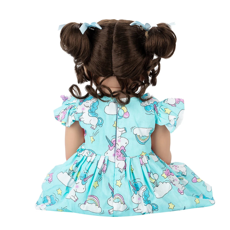 Bebê Reborn menina 48cm Ultra Realista 100% feito à mão, Pele de silicone Premium Super Macio