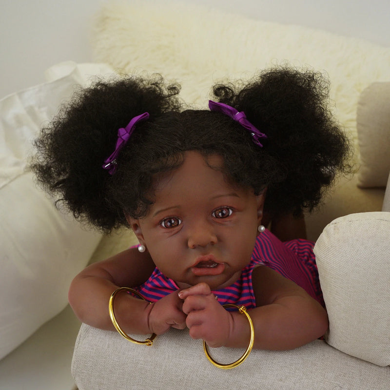 Bebê Reborn menina 55cm Ultra Realista 100% feito à mão, Pele de silicone Premium Super Macio