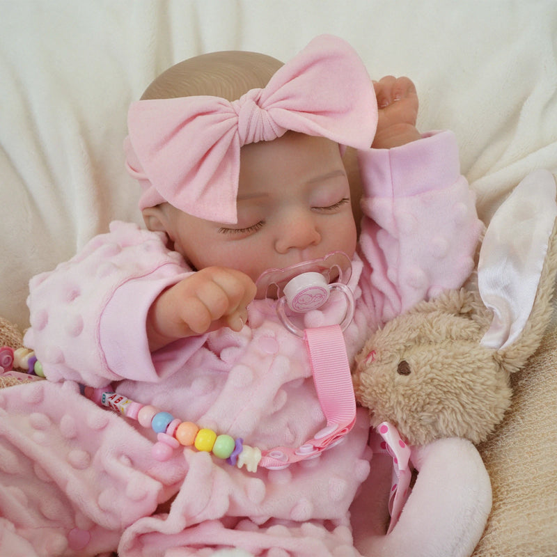 Bebê Reborn menina 48cm Ultra Realista 100% feito à mão de silicone