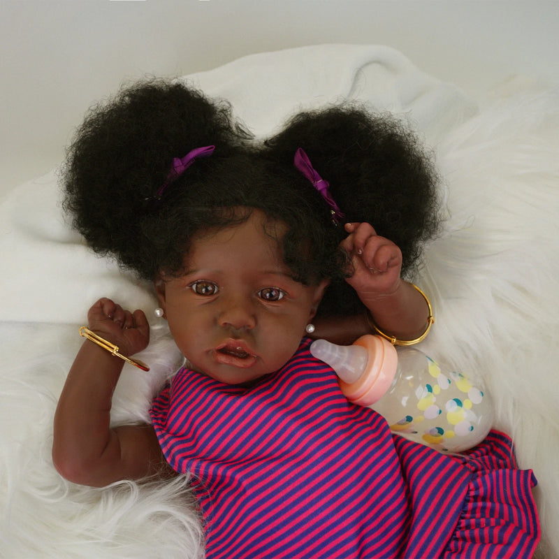 Bebê Reborn menina 55cm Ultra Realista 100% feito à mão, Pele de silicone Premium Super Macio