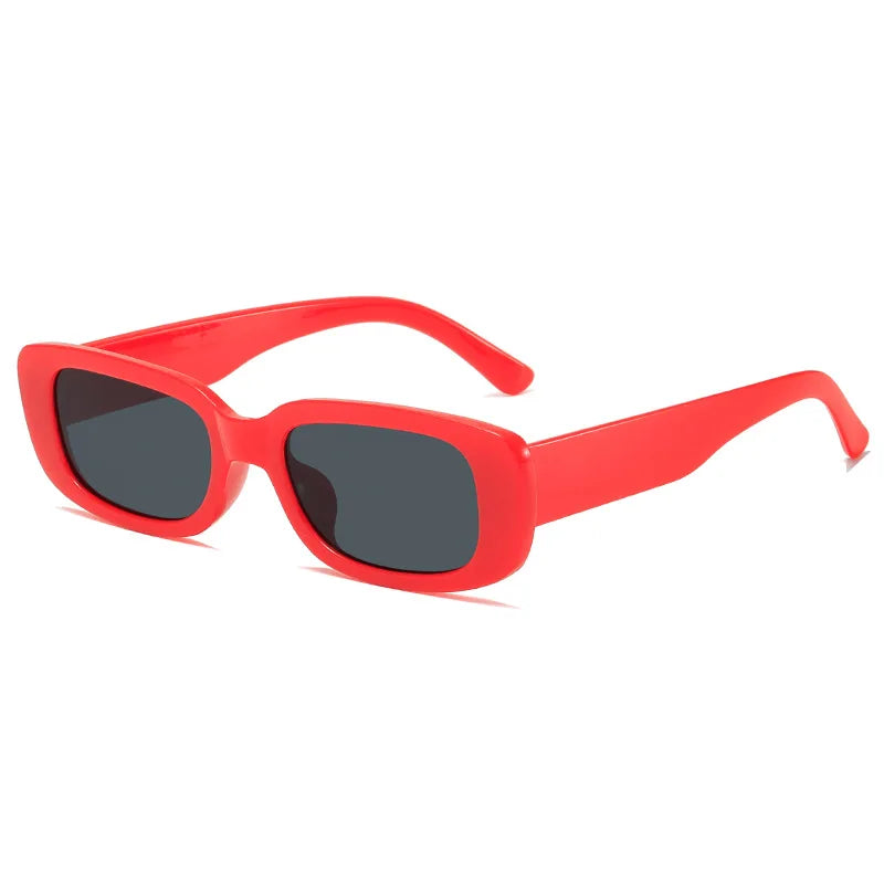 Óculos de sol retro moda masculina e feminina vintage popular moldura quadrada retângulo óculos de sol proteção uv