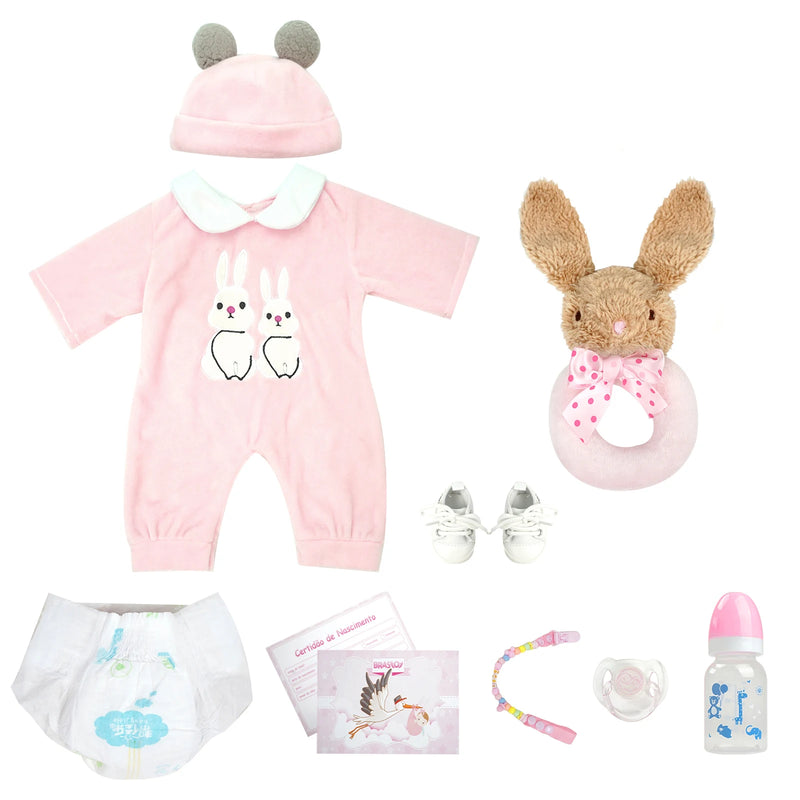 Bebê Reborn menina 48cm Ultra Realista 100% feito à mão de silicone