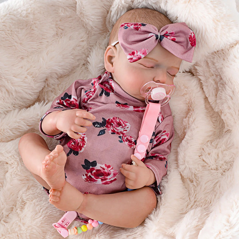 Bebê Reborn menina 48cm Ultra Realista 100% feito à mão de silicone
