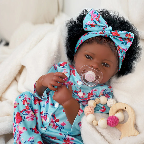 Bebê Reborn 55cm Ultra Realista 100% feito à mão, Pele de silicone Premium Super Macio