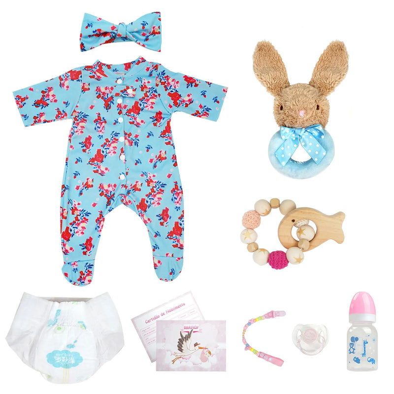 Bebê Reborn 55cm Ultra Realista 100% feito à mão, Pele de silicone Premium Super Macio