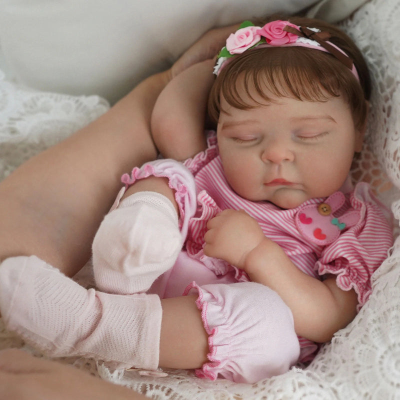 Bebê Reborn menina 48cm Ultra Realista 100% feito à mão de silicone
