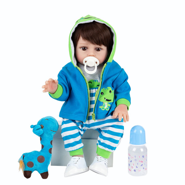 Bebê Reborn menino Ultra Realista 48 cm Corpo de 100% de Silicone