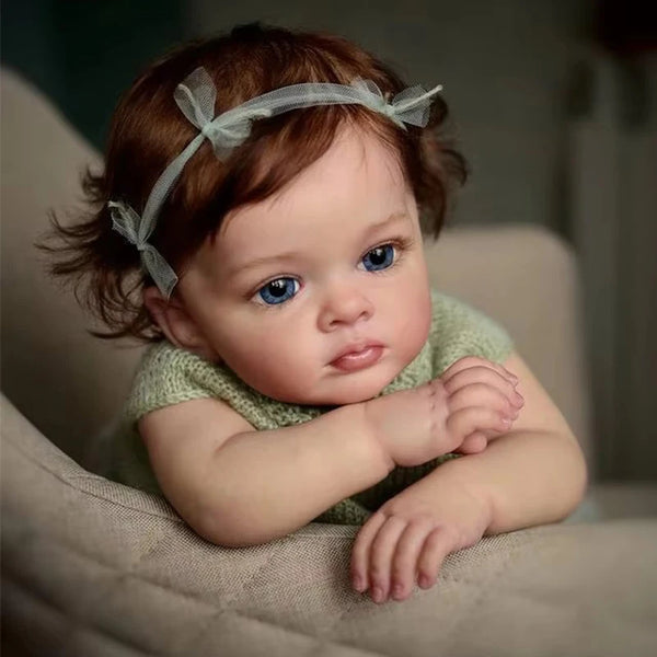 Bebê Reborn 55cm Ultra Realista 100% feito à mão, Pele de silicone Premium Super Macio – Um Presente Inesquecível!