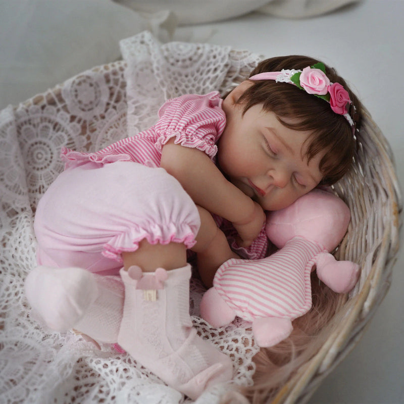 Bebê Reborn menina 48cm Ultra Realista 100% feito à mão de silicone