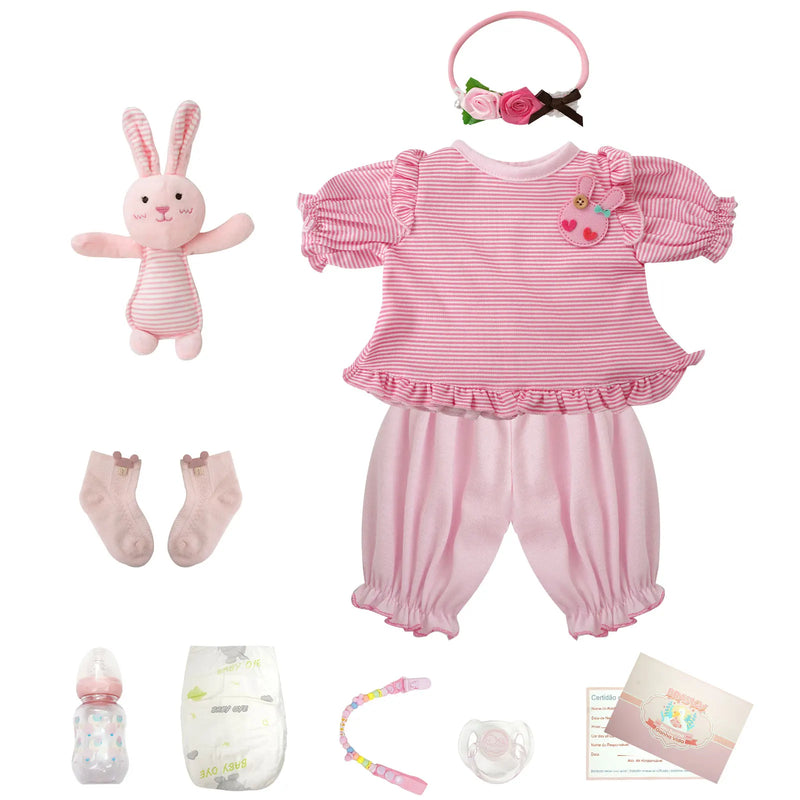 Bebê Reborn menina 48cm Ultra Realista 100% feito à mão de silicone