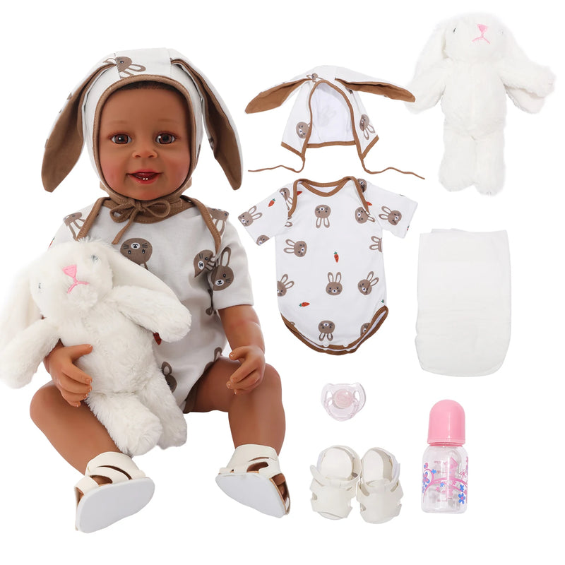 Bebê Reborn menina 55cm Ultra Realista 100% feito à mão, Pele de silicone Premium Super Macio